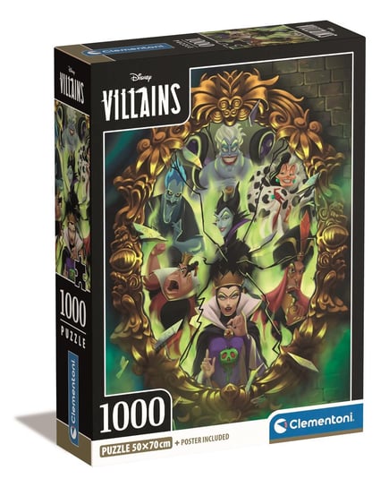 Clementoni, Puzzle, Compact Box, Disney Villains, 1000 el. Clementoni