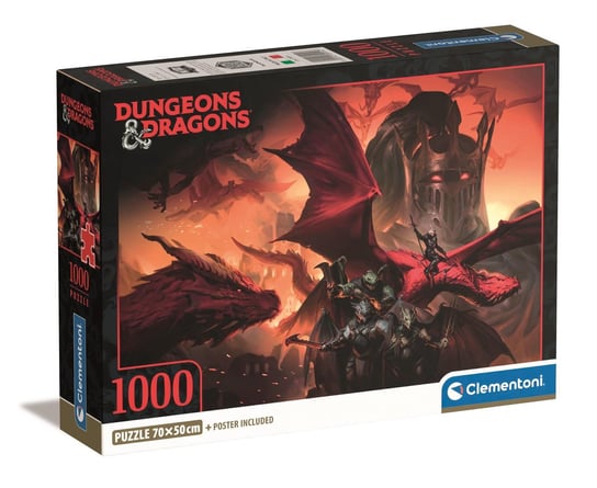 Clementoni, Puzzle, Compact Box, Dungeons&Dragons, 1000 el. Clementoni