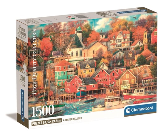 Clementoni, Puzzle, Compact Box, Good Times Harbor, 1500 el. Clementoni