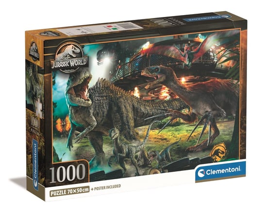 Clementoni, Puzzle, Compact Box, Jurassic World, 1000 el. Clementoni