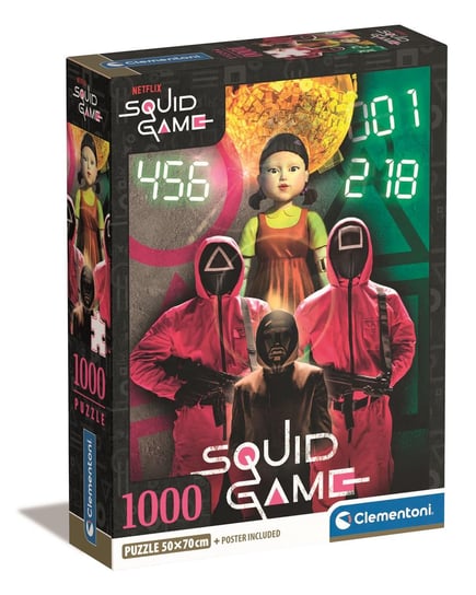 Clementoni, Puzzle, Compact Box, Netflix Squid Game, 1000 el. Clementoni
