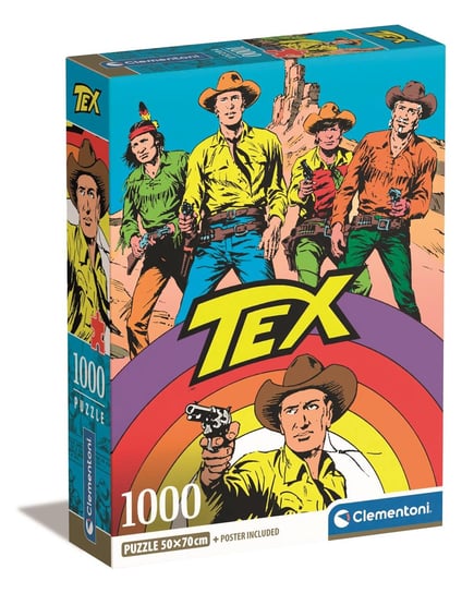 Clementoni, Puzzle, Compact Box, Tex, 1000 el. Clementoni