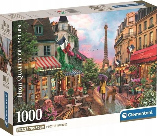 Clementoni, puzzle, Compact Flowers, Paryż, 1000 el. Clementoni