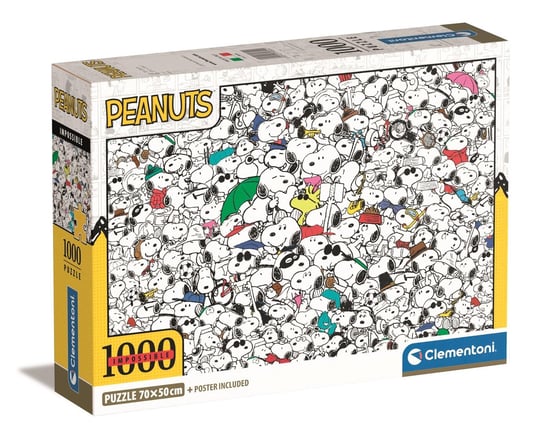 Clementoni, Puzzle Compact Impossible Peanuts, 1000 el. Clementoni