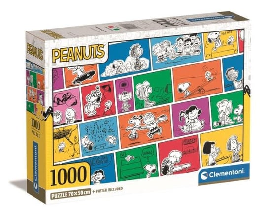Clementoni, Puzzle Compact Peanuts, 1000 el. Clementoni