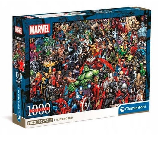 Clementoni, puzzle, Compact Puzzle Marvel, 1000 el. Clementoni