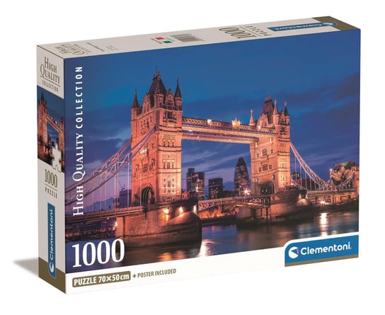 Clementoni, puzzle, Compact, Tower Bridge At Night, 1000 el. Clementoni