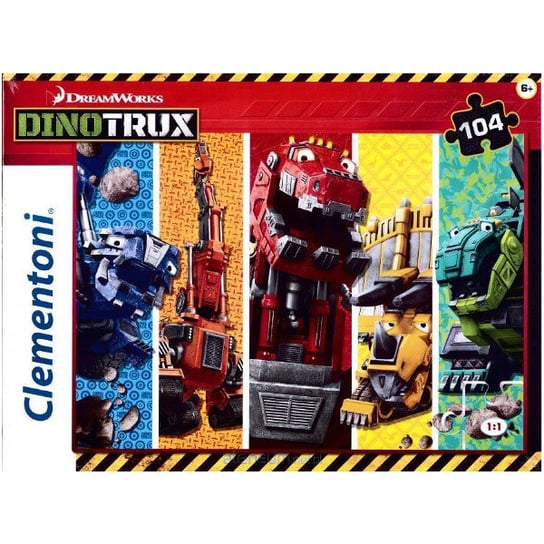 Clementoni, puzzle, Dinotrux, 104 el. Clementoni