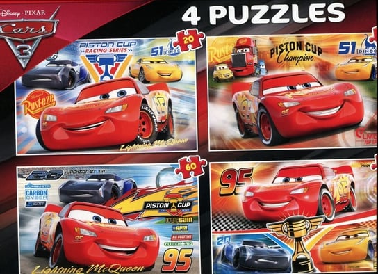 Clementoni, puzzle, Disney, Auta 3, 2x20/2x60 el. Clementoni