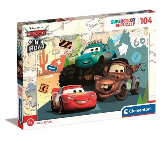 Clementoni, puzzle, Disney, Auta, Cars On The Road, 104 el. Clementoni