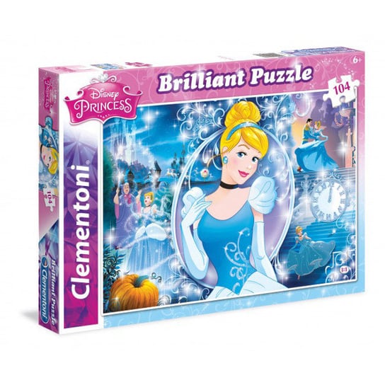 Clementoni, puzzle, Disney, Brilliant Cinderella, 104 el. Clementoni
