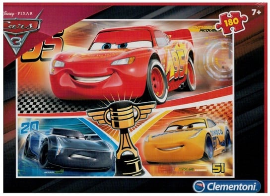 Clementoni, puzzle, Disney, Cars 3, 180 el. Clementoni