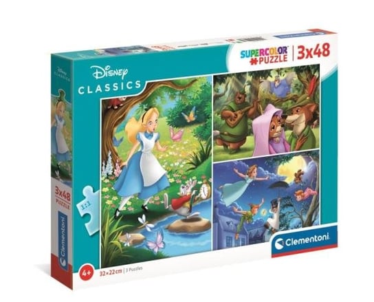 Clementoni, puzzle, Disney, classic, 3x48 el. Clementoni