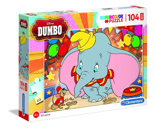 Clementoni, puzzle, Disney, Dumbo, 104 el. Clementoni