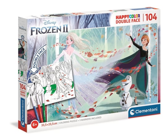 Clementoni, puzzle, Disney, Frozen 2, Happy Color, 104 el. Clementoni