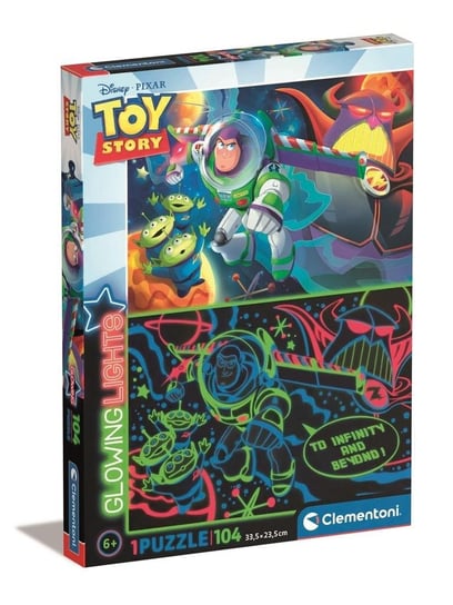 Clementoni, puzzle, Disney, Glowing, Toy Story, 104 el. Clementoni