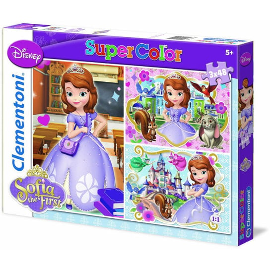Clementoni, puzzle, Disney, Jej Wysokość Zosia, 3x48 el. Clementoni