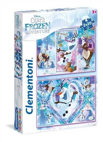 Clementoni, puzzle, Disney, Kraina Lodu,Przygoda Olafa, 2x20 el. Clementoni