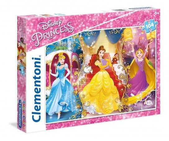Clementoni, puzzle, Disney, Księżniczki, 104 el. Clementoni