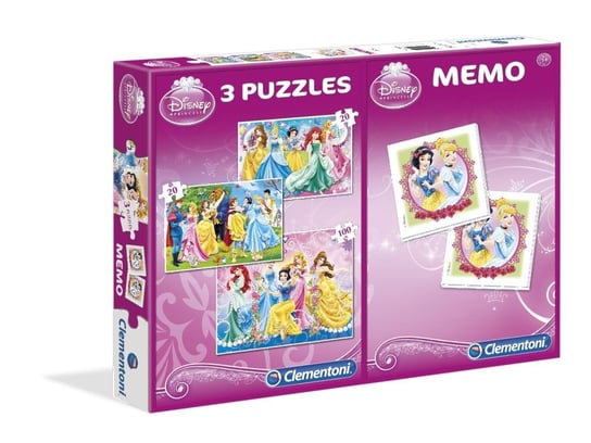 Clementoni, puzzle, Disney, Księżniczki, 2x20/100 el. Clementoni