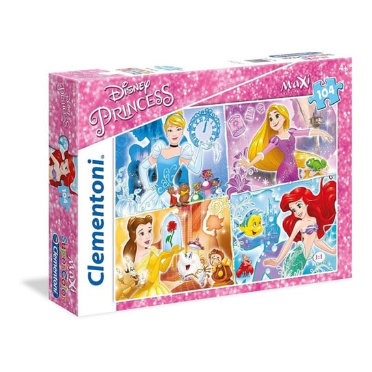 Clementoni, puzzle, Disney, Księżniczki, maxi, 104 el. Clementoni