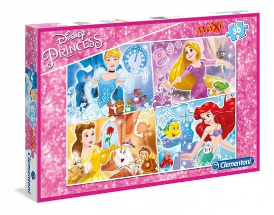 Clementoni, puzzle, Disney, Księżniczki, maxi, 30 el. Clementoni