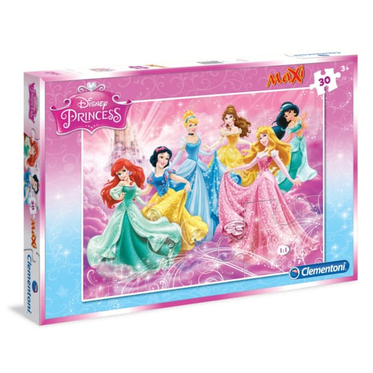 Clementoni, puzzle, Disney, maxi, Księżniczki, 30 el. Clementoni