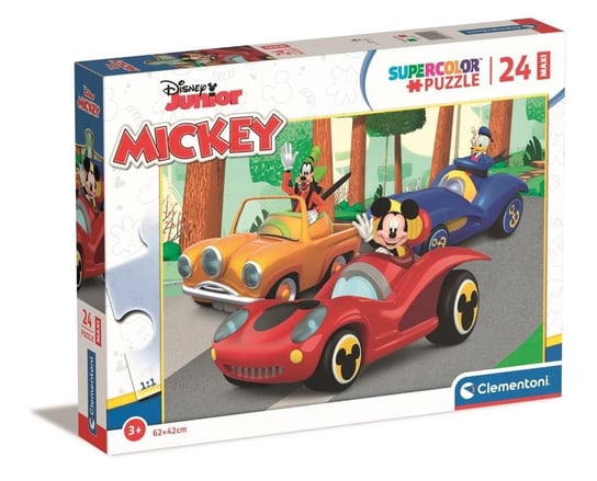 Clementoni, puzzle, Disney, Maxi Super Kolor Mickey, 24 el. Clementoni
