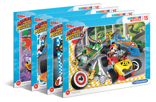 Clementoni, puzzle, Disney, Mickey And The Roadster Racers, 4x15 el. Clementoni