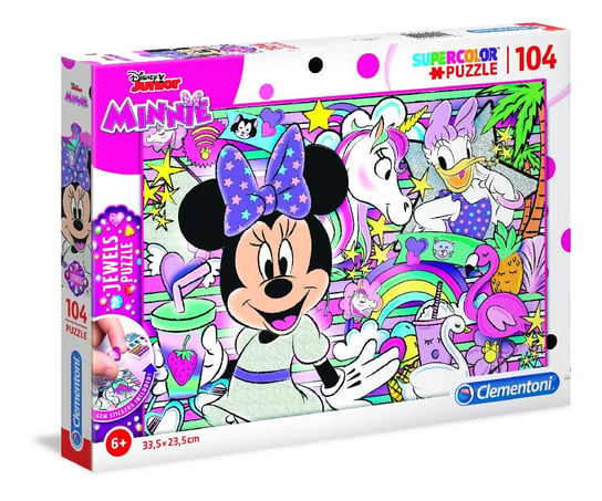 Clementoni, puzzle, Disney, Minnie z ozdobami, 104 el. Clementoni