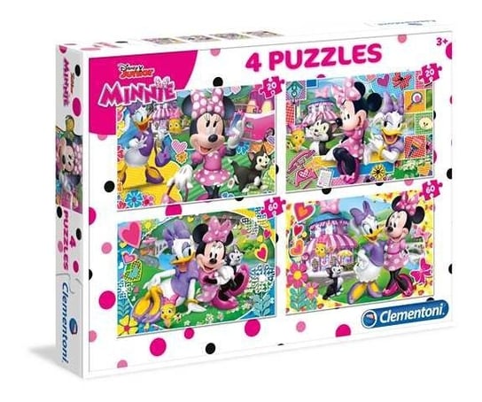 Clementoni, puzzle, Disney, Myszka Minnie, Szczęśliwi pomocnicy, 2x20/2x60 el. Clementoni