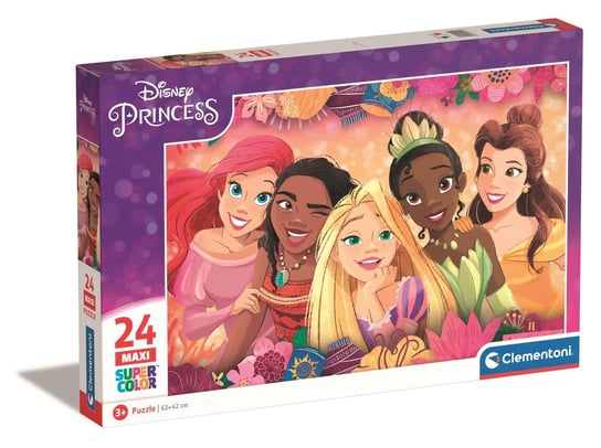 Clementoni, puzzle, Disney Princess Maxi Super Kolor 24241, 24 el. Clementoni