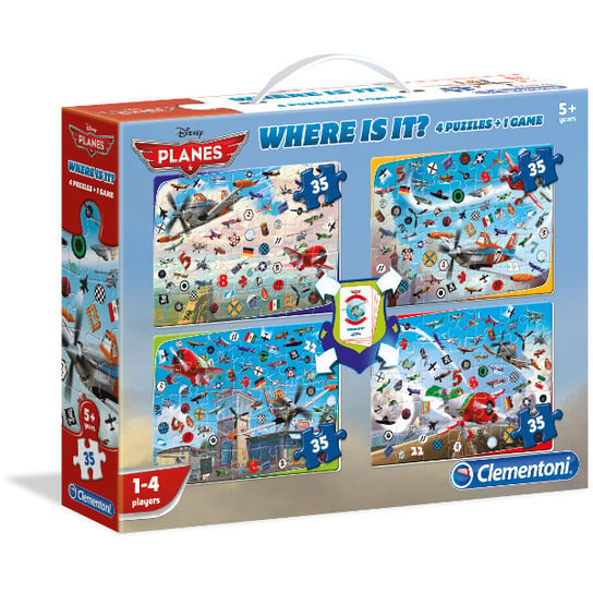 Clementoni, puzzle, Disney, Samoloty, Gdzie to jest?, 4x35 el. Clementoni