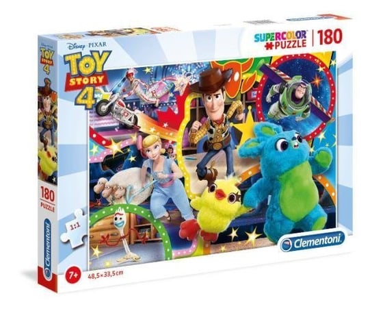 Clementoni, puzzle, Disney, SUPER KOLOR Toy story 4, 180 el. Clementoni