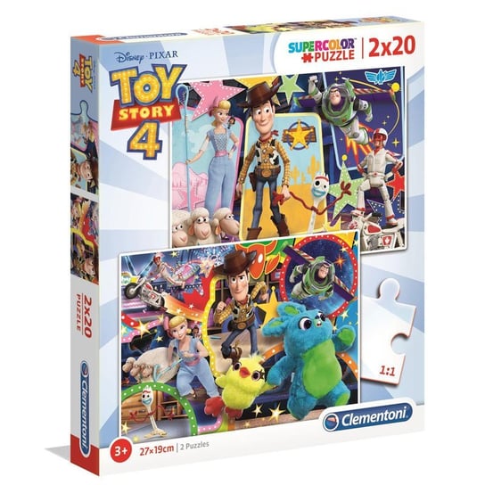 Clementoni, puzzle, Disney, Toy story 4, Super Kolor, 2x20 el. Clementoni