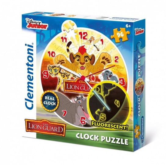 Clementoni, puzzle, Disney, Zegar Lion Guard, 96 el. Clementoni