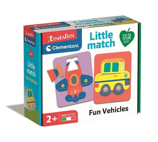 Clementoni, puzzle, Dopasowanka Zabawne Pojazdy, 2/3 el. Clementoni