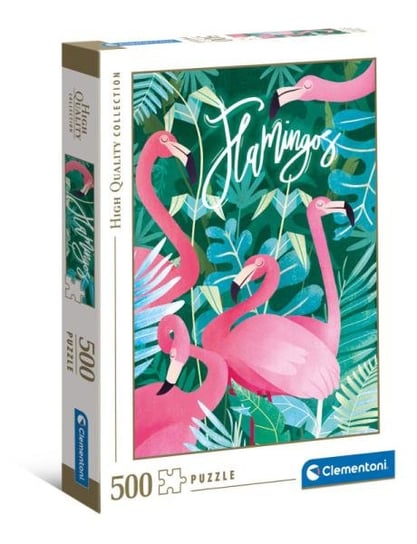 Clementoni, puzzle, Fantastyczne Zwierzęta Flamingi, 500 el. Clementoni