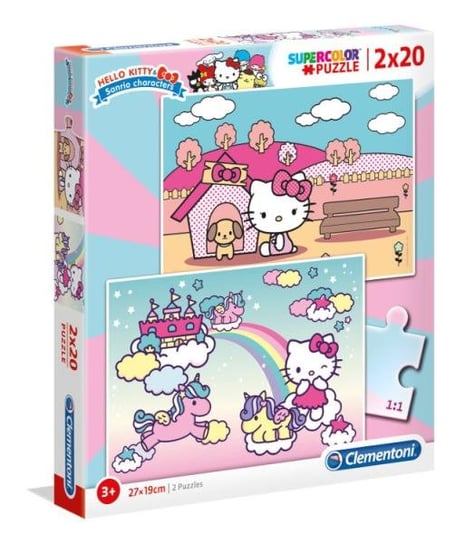 Clementoni, puzzle, Hello Kitty, 2x20 el. Clementoni
