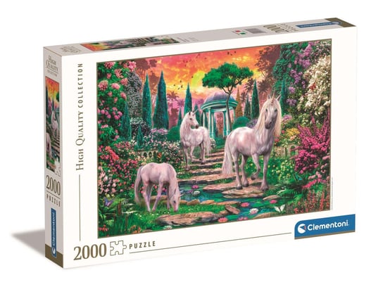 Clementoni, Puzzle HQ Classical Garden Unicorns 32575, 2000 el. Clementoni