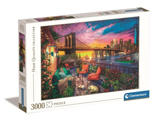 Clementoni, Puzzle HQ Manhattan Balcony Sunset 33552, 3000 el. Clementoni