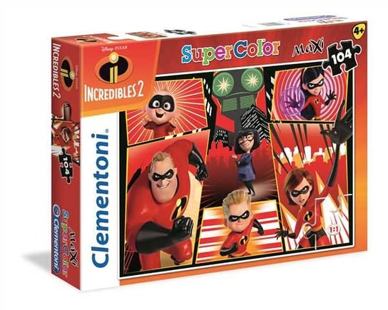 Clementoni, puzzle, Incredibles 2, 104 el. Clementoni