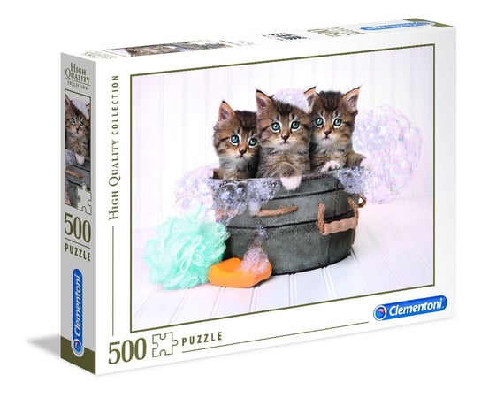 Clementoni, puzzle, Kittens and soap, 500 el. Clementoni