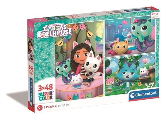Clementoni, puzzle, Koci Domek Gabi, 3x48 el. Clementoni