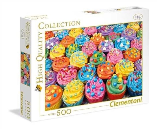Clementoni, puzzle, Kolorowe babeczki, 500 el. Clementoni