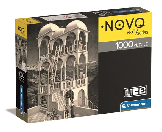 Clementoni, puzzle, kompaktowe opakowanie, Art Collection, M. C. Escher, Belvedere, 1000 el. Clementoni