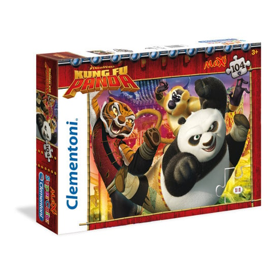 Clementoni, puzzle, Kung Fu Panda maxi, 104 el. Clementoni
