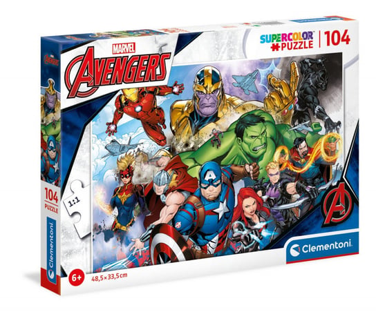 Clementoni, puzzle, Marvel, Avengers, 104 el. Clementoni