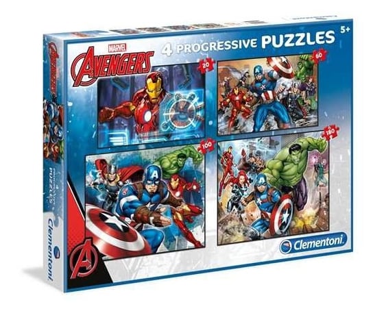 Clementoni, puzzle, Marvel, Avengers, 20/60/100/180 el. Clementoni