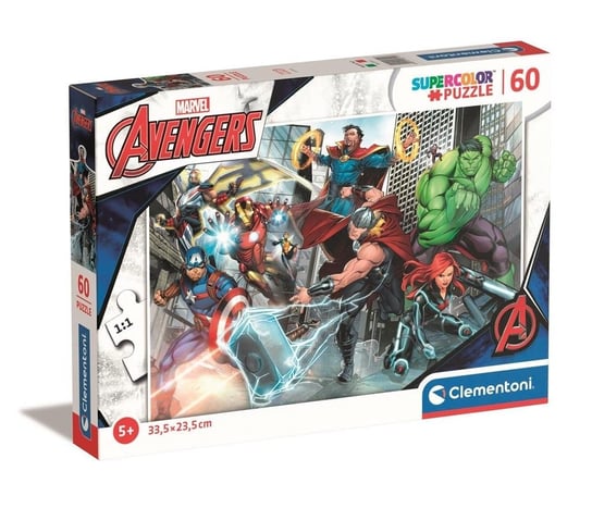 Clementoni, puzzle, Marvel, Avengers, 60 el. Clementoni